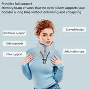 U-shaped Travel Pillow Chin Support Memory Foam Washable by salelink.co.nz