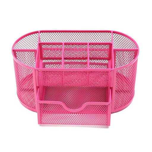 Desk Organiser Mesh Desk Tidy Pen Holder with Drawer Office by salelink.co.nz