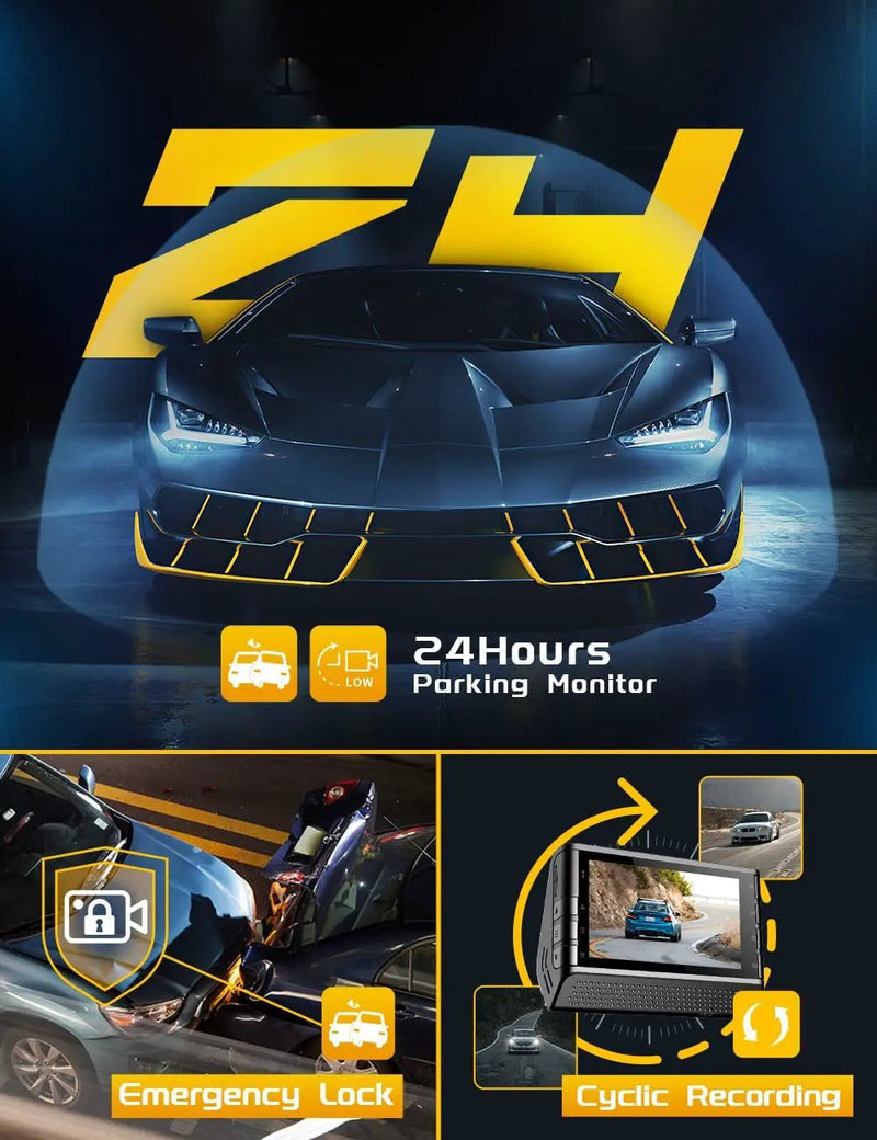 4K Dash Cam Front 3 Inch HD LCD Screen by salelink.co.nz