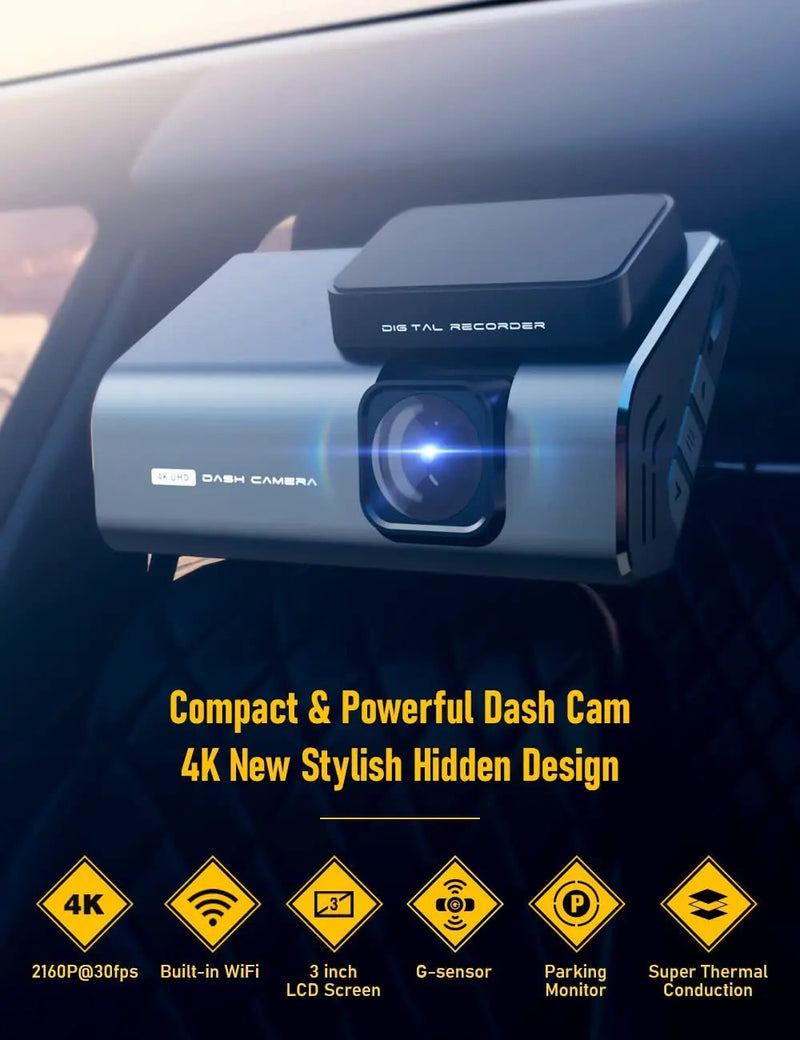 4K Dash Cam Front 3 Inch HD LCD Screen by salelink.co.nz