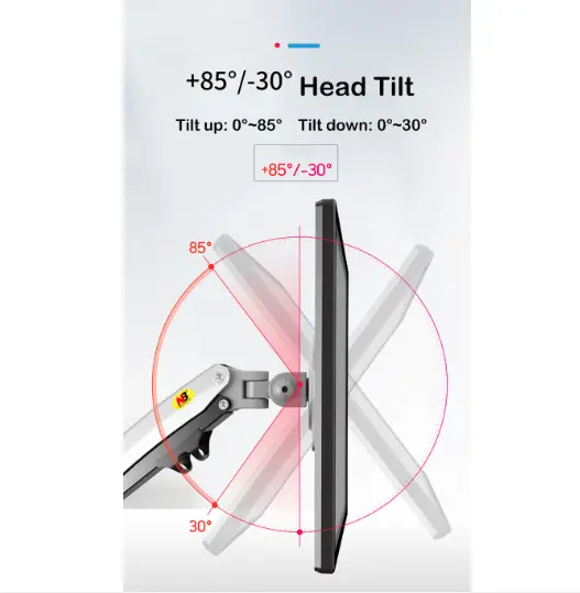 22''- 35'' Monitor Desk Mount Stand Full Motion Swivel Monitor Arm Gas Spring by salelink.co.nz