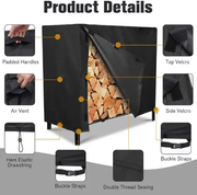 244x61x107cm Firewood Rack Cover by salelink.co.nz