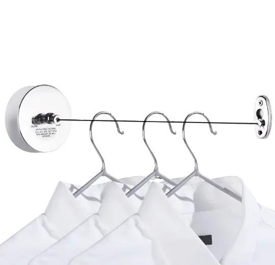 2.8m Retractable Clothesline Laundry Clothing Line Dryer Wall Mounted Adjustable Drying Line String by salelink.co.nz