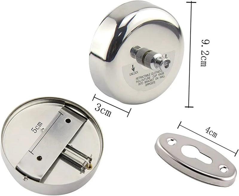 2.8m Retractable Clothesline Laundry Clothing Line Dryer Wall Mounted Adjustable Drying Line String by salelink.co.nz