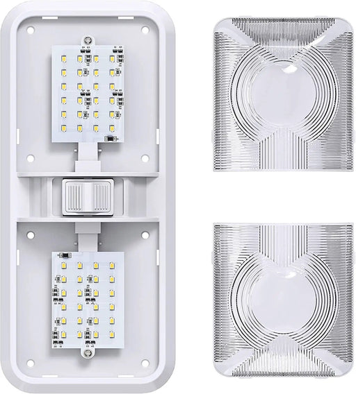 LED 2 Pack RV LED Ceiling Double Dome Light Fixture by salelink.co.nz
