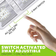 LED 2 Pack RV LED Ceiling Double Dome Light Fixture by salelink.co.nz