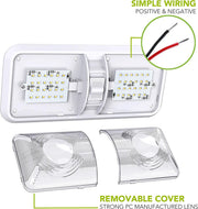 LED 2 Pack RV LED Ceiling Double Dome Light Fixture by salelink.co.nz