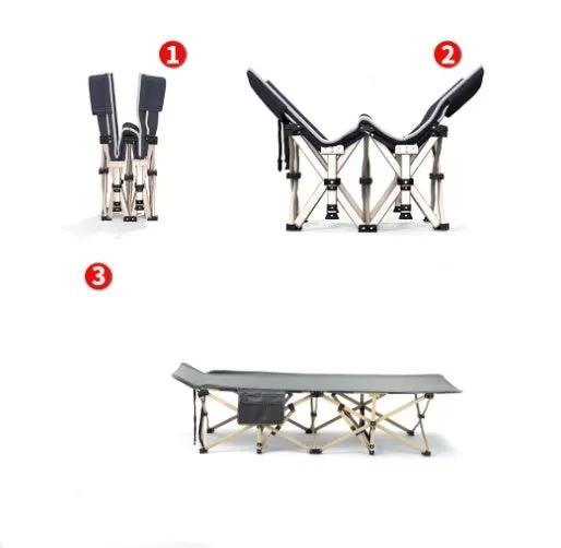 Folding Camping Stretcher Bed 190x71x36cm by salelink.co.nz