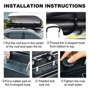 4PCS Universal Roof Box Car Van Mounting Fitting Kit Roof Box U Bolts by salelink.co.nz