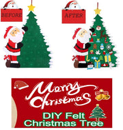 DIY Felt Christmas Tree with 21 Pcs Detachable Christmas Ornaments by salelink.co.nz