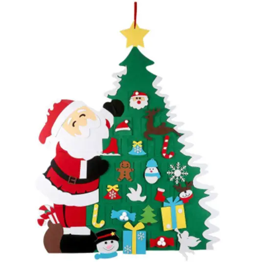 DIY Felt Christmas Tree with 21 Pcs Detachable Christmas Ornaments by salelink.co.nz
