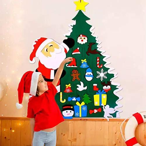 DIY Felt Christmas Tree with 21 Pcs Detachable Christmas Ornaments by salelink.co.nz