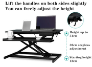 Laptop PC Monitor Computer Workstation Desk Table Converter Height Adjustable by salelink.co.nz