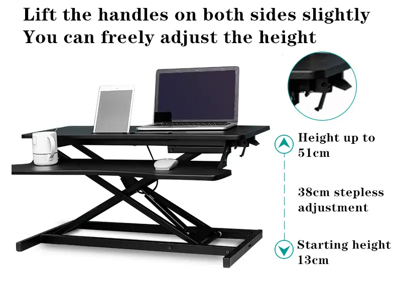 Laptop PC Monitor Computer Workstation Desk Table Converter Height Adjustable by salelink.co.nz