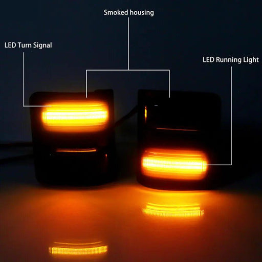 2PCS For Ford F250 F350 F450 F550 Amber LED Side Mirror Marker Signal Lights by salelink.co.nz