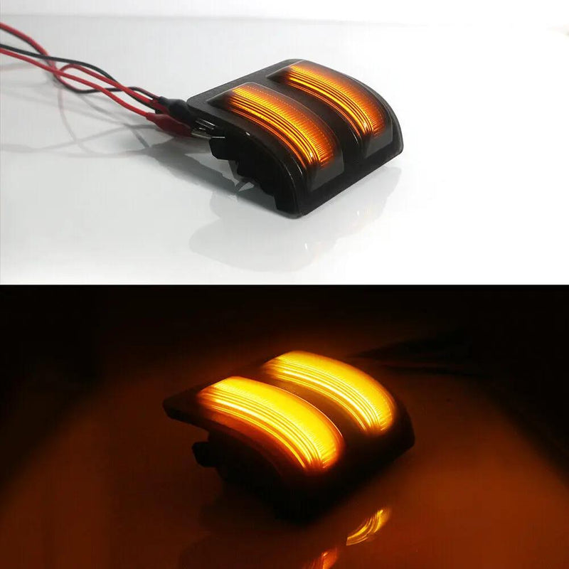 2PCS For Ford F250 F350 F450 F550 Amber LED Side Mirror Marker Signal Lights by salelink.co.nz