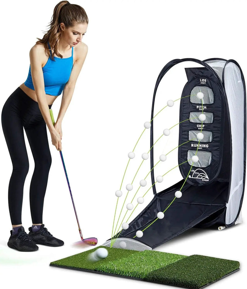 Golf Practice Hitting Net 2 Target and Ball Swing Training by salelink.co.nz