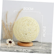 20cm Wooden Rattan LED Table Desk Bedside Night Light Lamp by salelink.co.nz
