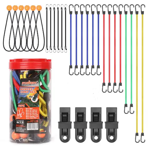 Horusdy 30PCS Premium Bungee Cords by salelink.co.nz