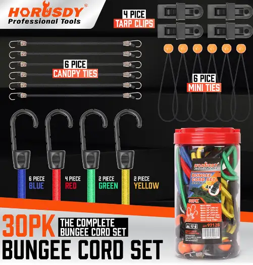 Horusdy 30PCS Premium Bungee Cords by salelink.co.nz
