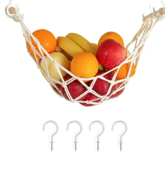Fruit Hammock Hanging Fruit Basket Veggie Storage by salelink.co.nz