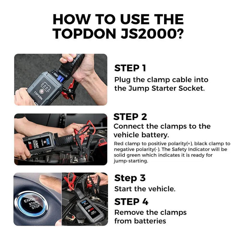 20000mAh Jump Starter 2000A by salelink.co.nz