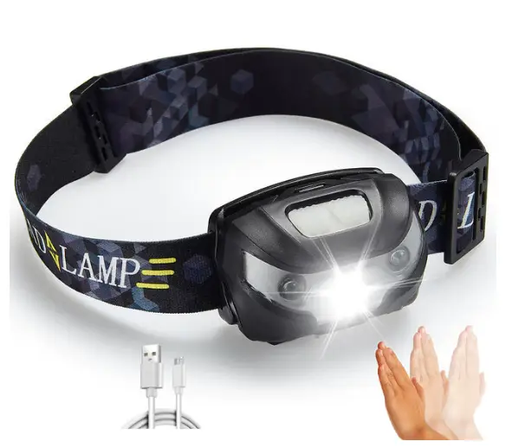 LED Head Torch Fishing Headlight Headlamp Motion Sensor by salelink.co.nz