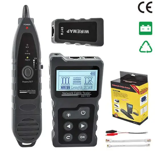 4 in 1 Network Cable Tracker PoE Tester with NCV & Lamp for CAT5e/CAT6/CAT6a by salelink.co.nz