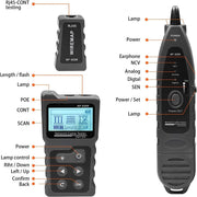4 in 1 Network Cable Tracker PoE Tester with NCV & Lamp for CAT5e/CAT6/CAT6a by salelink.co.nz