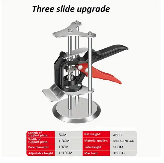 Tile Lifter - Durable Tripod Column Height Adjuster with Enhanced Steel Base by salelink.co.nz