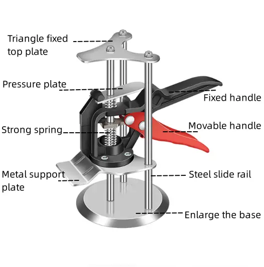 Tile Lifter - Durable Tripod Column Height Adjuster with Enhanced Steel Base by salelink.co.nz