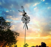Garden Stakes Fairy Dandelion Sculpture Statue by salelink.co.nz