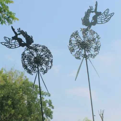 Dancing Fairy Metal Statue Garden Decoration Outdoor Pathway Decorative by salelink.co.nz