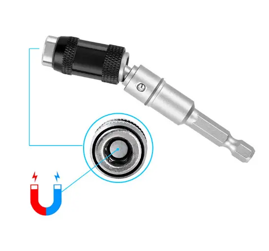 2PCS Magnetic Pivot Drill Bit Holder Steel Impact Pivoting Swivel Screw Drill Bits by salelink.co.nz
