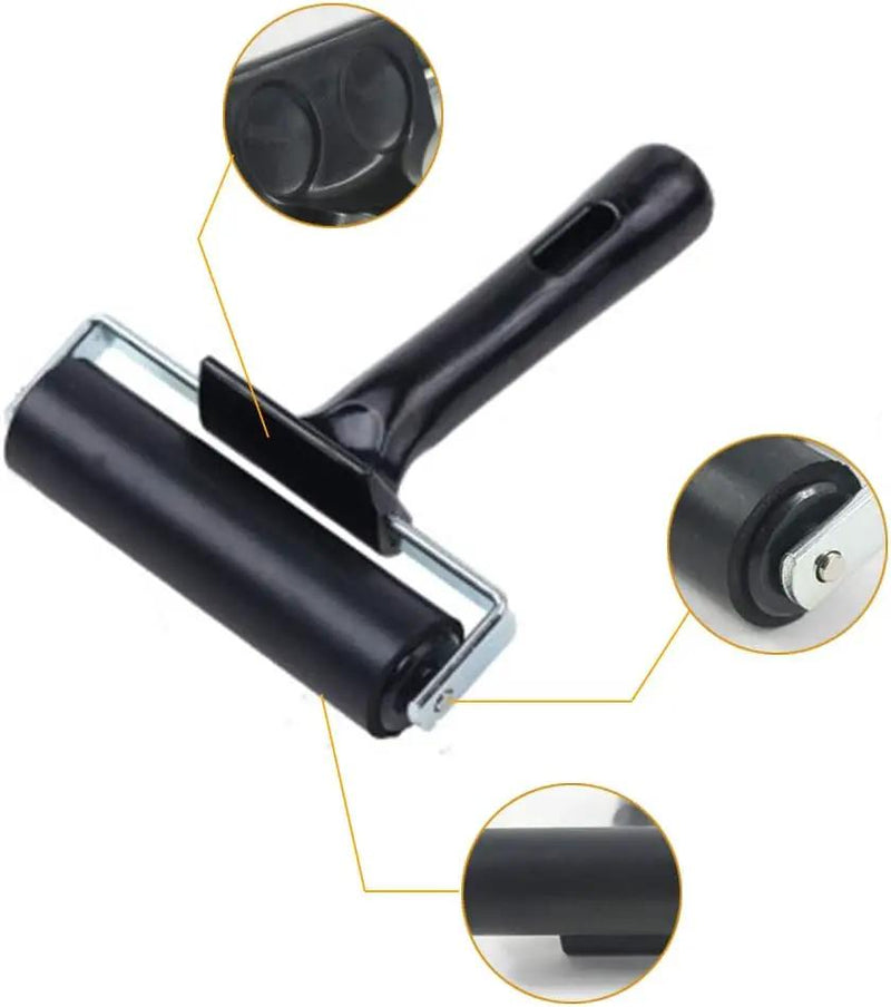 15cm Rubber Brayer Painting Roller for Screen Print Making by salelink.co.nz