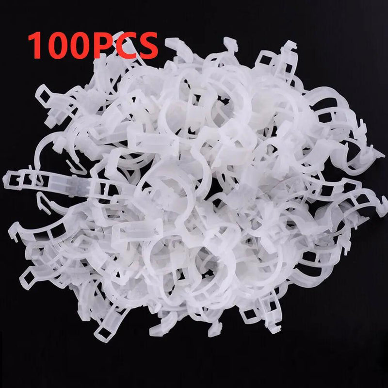 100PCS Greenhouse Garden Plant Tomato Support Veggie Clips Trellis Twine by salelink.co.nz