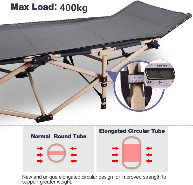 Folding Camping Stretcher Bed 190x71x36cm by salelink.co.nz