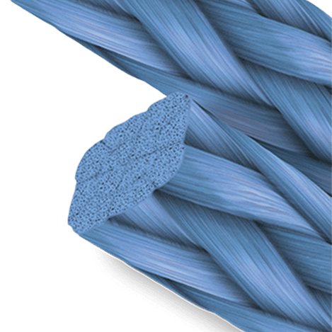 SK78 Dynamica 4mm to 36mm X The Metre - Close-up of braided Dyneema rope showcasing its texture and strength.