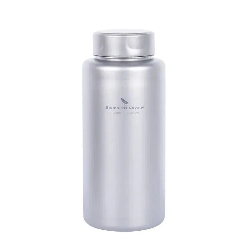 Titanium Outdoor Water Bottle - 1000ml/1L Lightweight Camping Flask | Leak-Proof Hiking Bottle by Mead's Supply & Equipment Outfitters limited