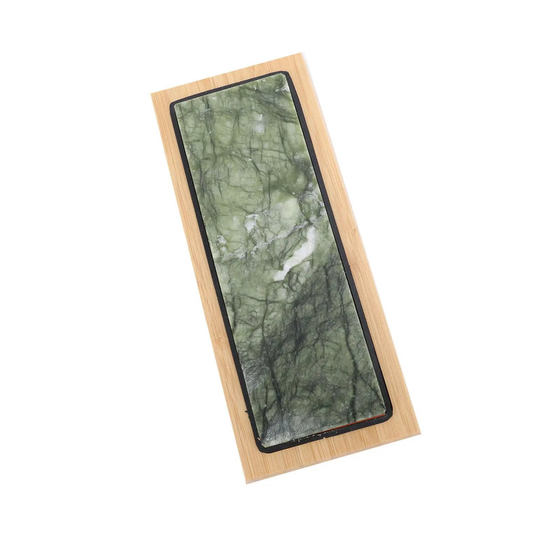 Green Jade Sharpening Stone 2 Side Grit 10000 Fine Polishing Whetstone With Bambusoideae Base Angle Guide by China Dropship