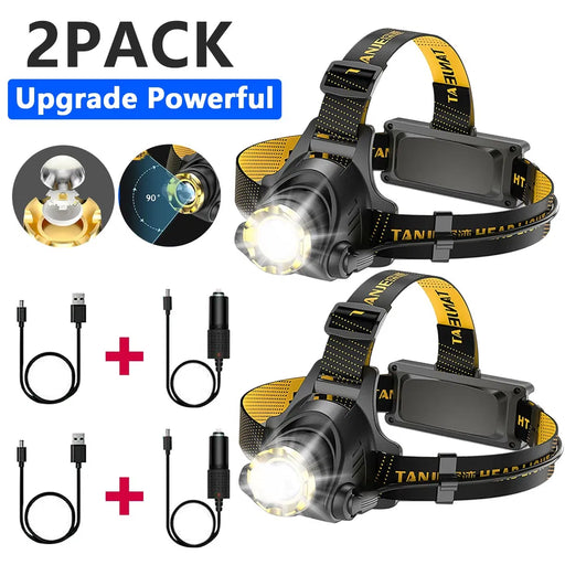 Super Bright LED Headlamp USB Rechargeable Headlight Head Torch Lamp Flashlight by China Dropship