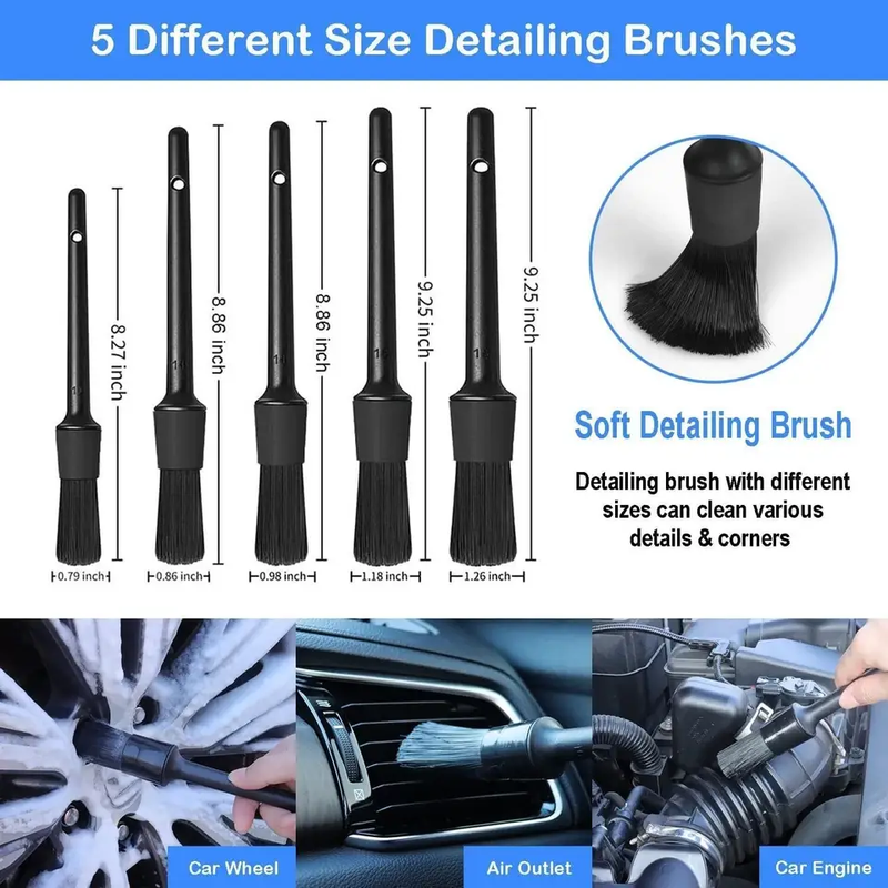 Car Detailing Brush Set by salelink.co.nz