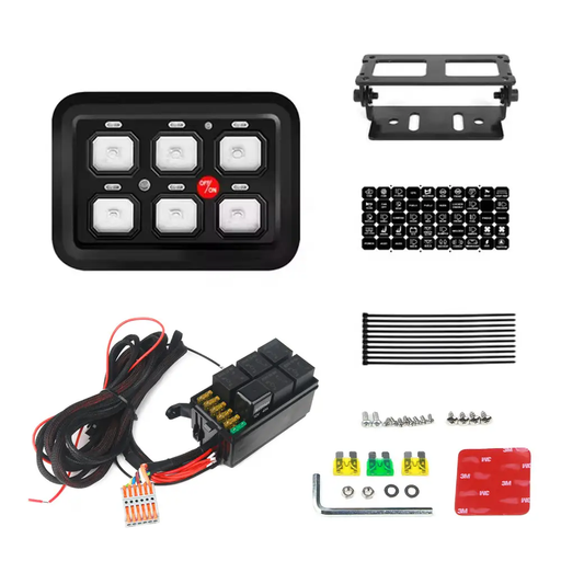 6 Gang Rocker Switch Panel by salelink.co.nz