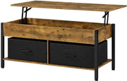 Lift Top Coffee Table with Fabric Storage Baskets by Yaheetech