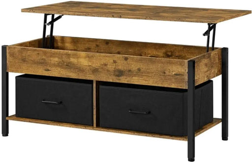 Lift Top Coffee Table with Fabric Storage Baskets by Yaheetech