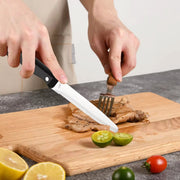 12-piece Kitchen Knife And Accessory Set With High-carbon Stainless Steel Blades, Including Meat And Steak Knives, With ABS Handles - Primary color by China Dropship