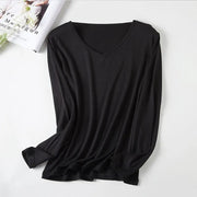 Women's V-Neck Merino Wool Thermal Base Layer - Slim Fit Long Sleeve | Winter Layering by Mead's Supply & Equipment Outfitters limited