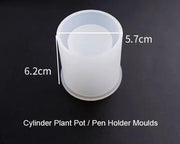 DIY Plant Pot mould, Cube and Cylinder Resin Planter moulds, Square Silicone moulds, DIY Flower Pot moulds, Pen Holder moulds by Resin Art NZ