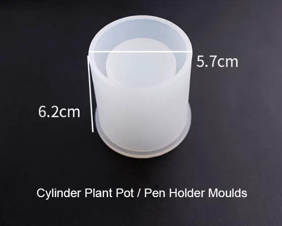 DIY Plant Pot mould, Cube and Cylinder Resin Planter moulds, Square Silicone moulds, DIY Flower Pot moulds, Pen Holder moulds by Resin Art NZ