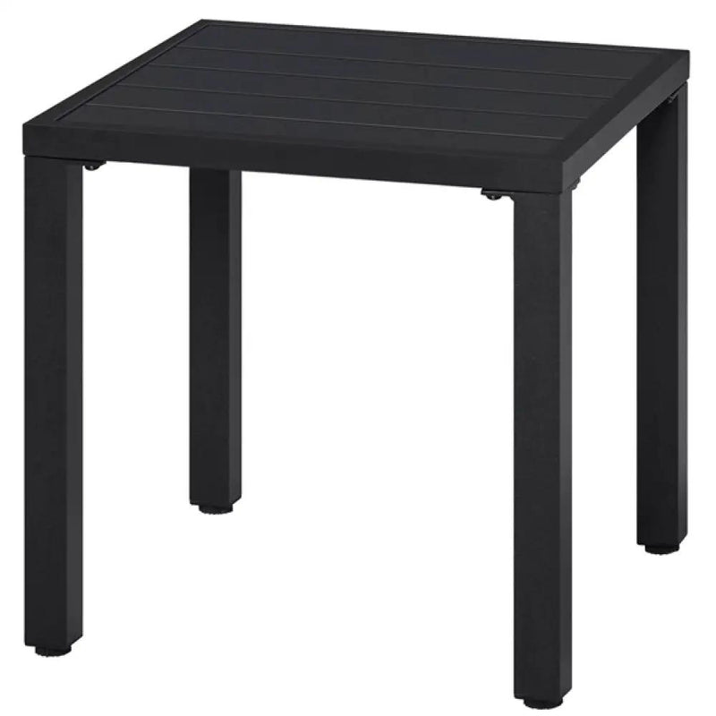 Outdoor Small Metal Square Side Table Garden Coffee End Table by Yaheetech